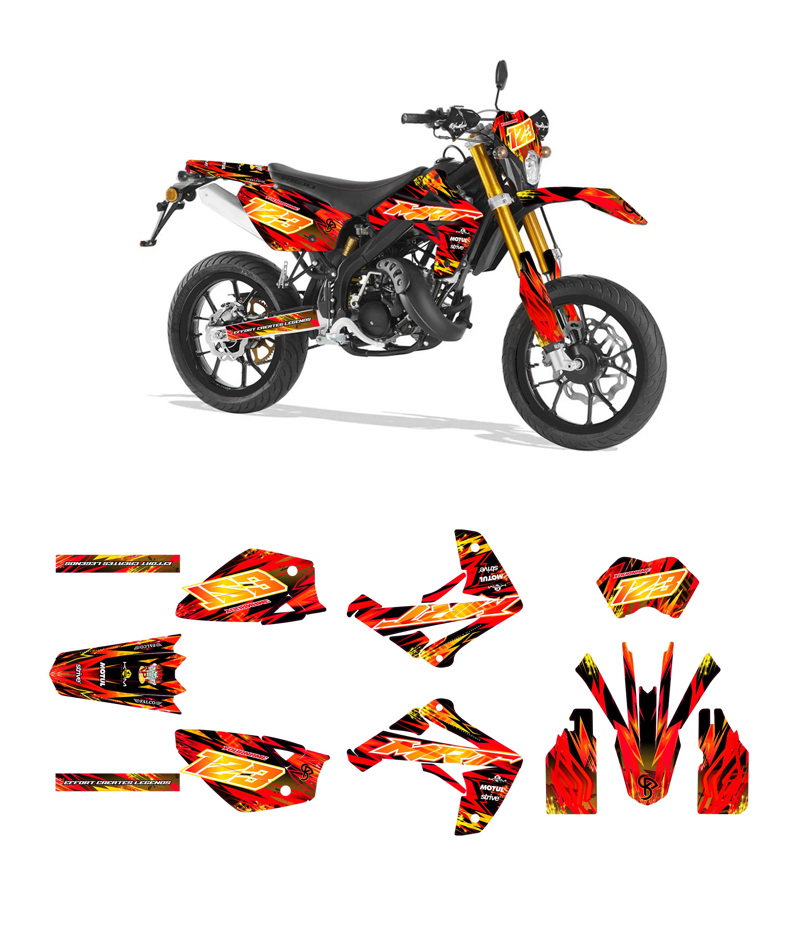 PACK ULTIME – KIT DECO VOLCANO - PERSONNALISABLE + HOUSSE DE SELLE OFFERTE