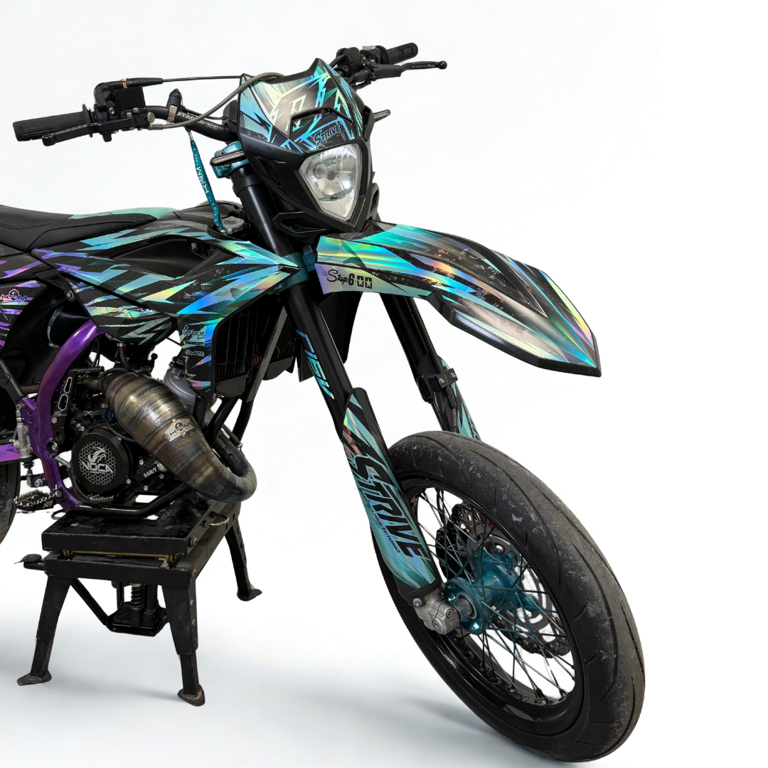 KIT-DECO FASTLINE 50cc SEMI-PERSO TURQUOISE - VIOLET